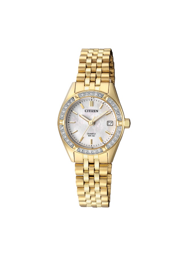 CITIZEN Women's Stainless Steel Strap with Gold Plating Analog Watch EU6062-50D - 26 mm - Image 1